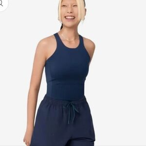 Merino Wool/Tencel Natural Run Form Tank, S